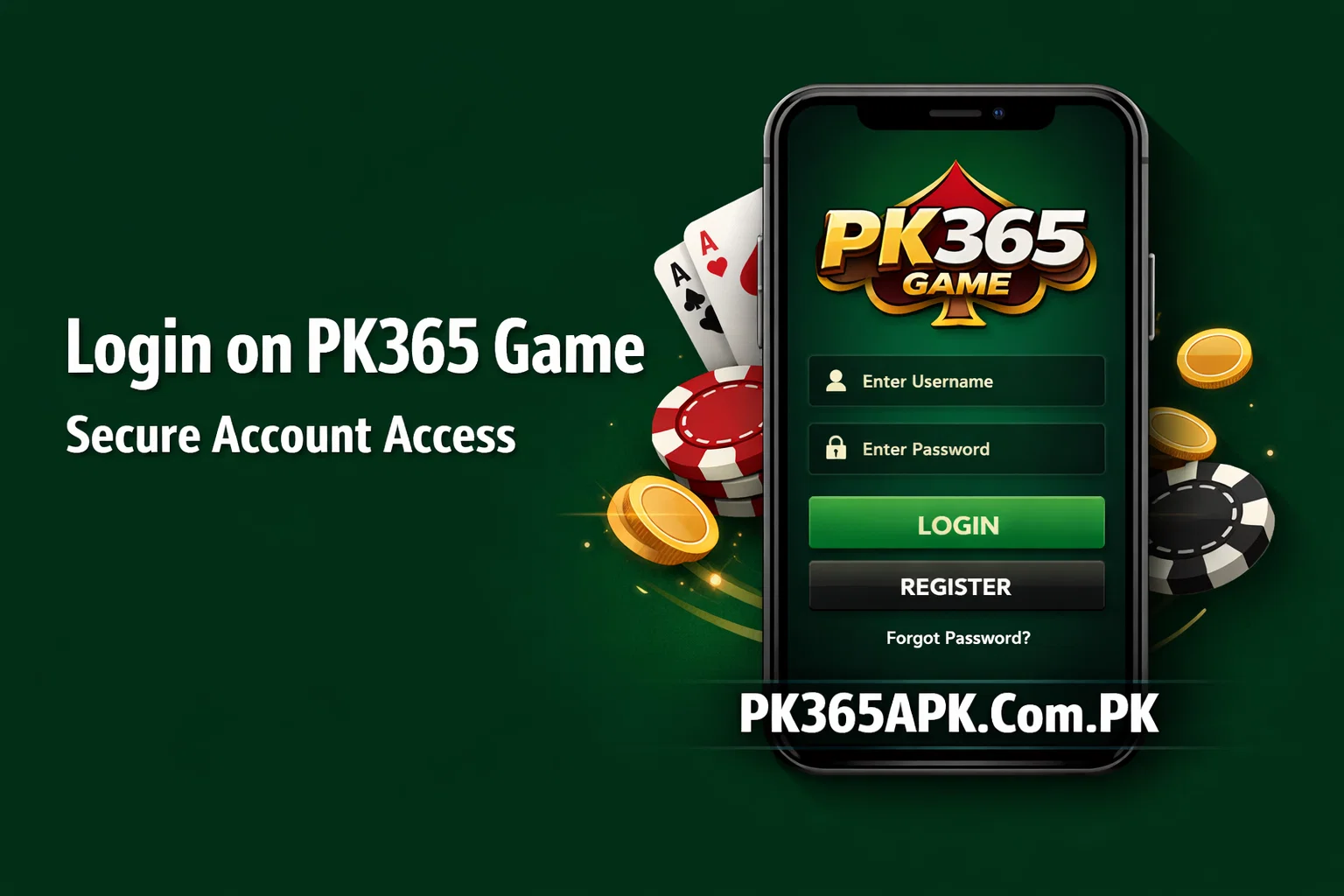 Login on PK365 Game